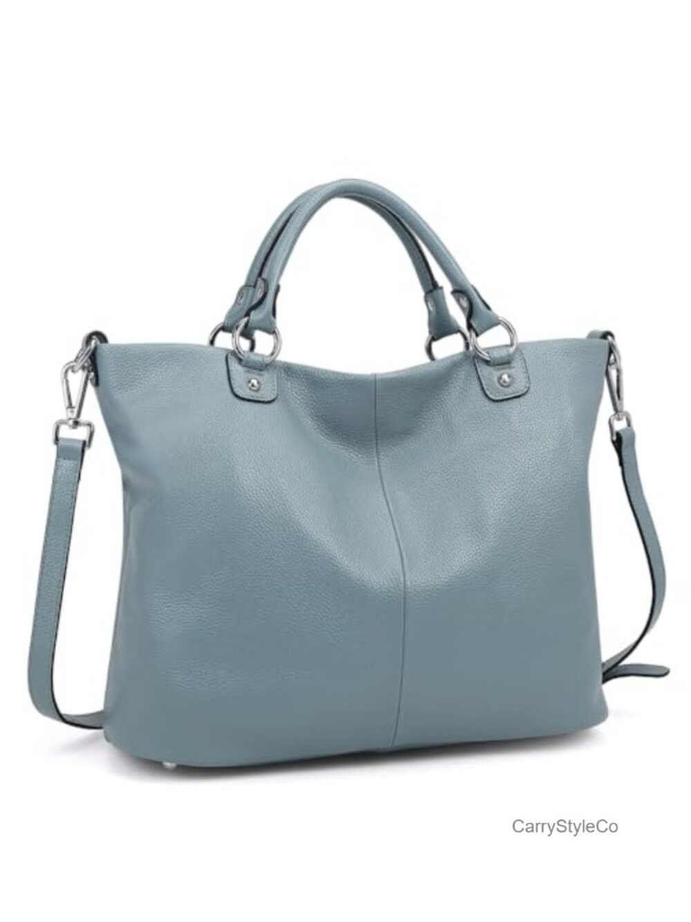 Genuine Leather Tote Purse Women Top Handle Satchel Adjustable Strap Large